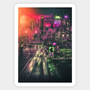 Cyberpunk City Sticker